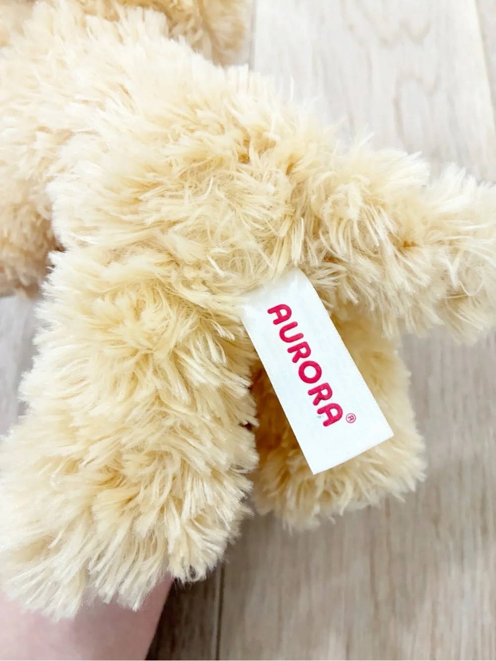 Plush Cream Puppy Stuffed Animal - Soft Cuddly Companion